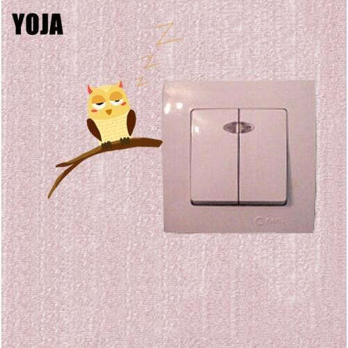 YOJA Lovely Sleeping Owl Decor Living Room Bedroom Wall Sticker Colored Personalized 10SS0009