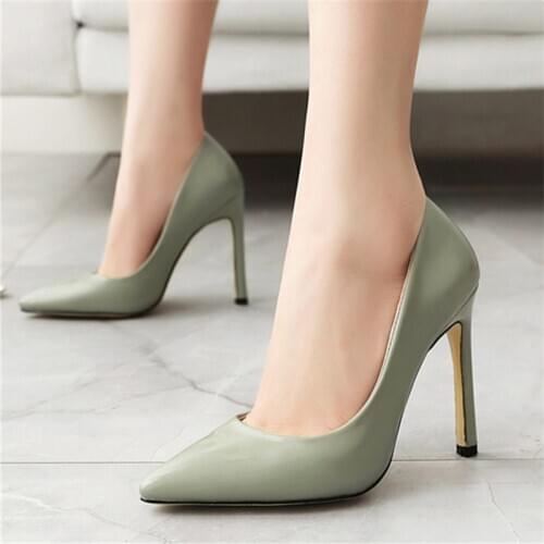 2020 New Spring Autumn Stiletto Heel High Pumps Women Pointed Toe Party Shoes Ladies Shallow Wedding Shoes Black red white