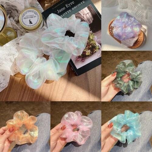 1PC Ponytail Holder Hair Elastic Silk Satin Headband Large Intestine Hair Tie Rope Cute Hair-rope