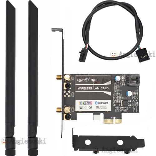 7265 2.4GHz/5GHz 802.11AC WiFi & BT 4.0 Desktop Adapter PCIE 1X WLAN Card 802.11 ac/a/b/g/n 300-867Mbps for win 7 8 10