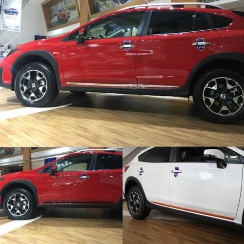 Car Styling Body Strip For Subaru XV GT3 GT7 2017 2018 2019 ABS Chrome Door Side Molding Garnish Trim Accessories