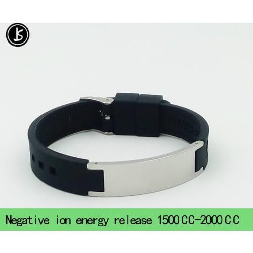 DHL free shipping 4 In 1 Bio Elements Energy Silicone Bracelet Man Fashion Stainless Steel Magnetic Men 2017 Bracelets