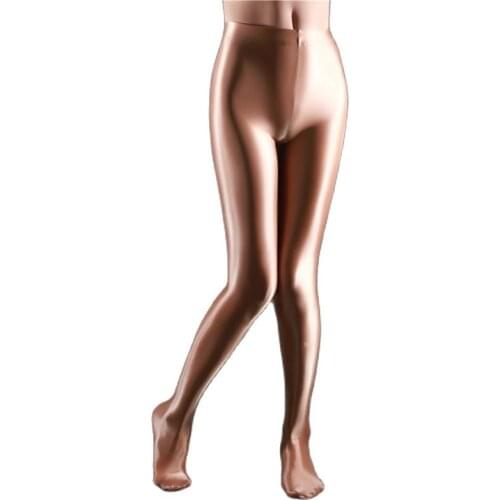 Oil Glossy Shiny Pantyhose Candy Color See Through Hot Sexy Pantalon Pencil Pants Trousers Women Fitness Legging Capris Spodnie
