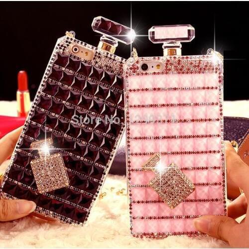 Bling Perfume Bottle Diamond Handbag Case For Iphone 11 Pro XS Max XR X 8 7 6S Plus Samsung Note 10 9 8 S20 Ultra S10E/9/8 Plus