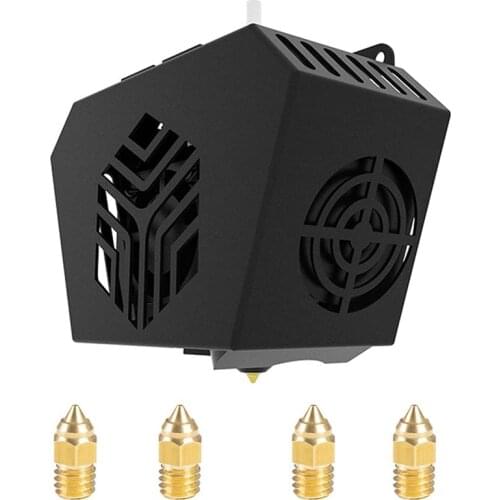 CR-6 SE 3D Printer Full Assembled Extruder Kit,CR-6 SE Hot End Kit Full Set with 4 Pcs 0.4mm Nozzle,for Creality CR-6