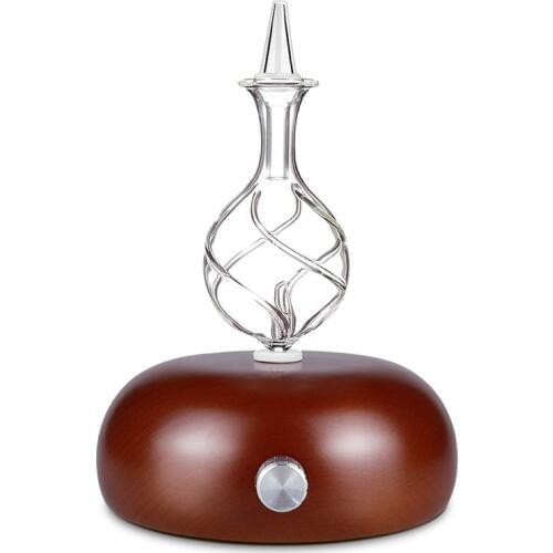 Wood and Glass Aromatherapy Diffuser essential oil diffuser Aroma air purifier mist maker fogger with 7 colors LED light