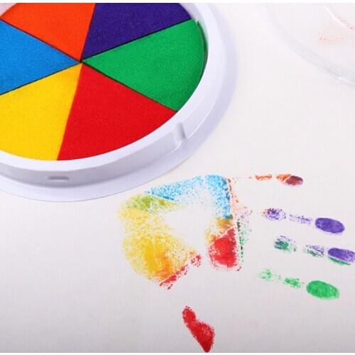 Baby Palm Drawing 6/4 Colors Ink Pad DIY Finger Painting Craft Cardmaking For Kids Montessori Drawing Baby Toys 0-12 Months