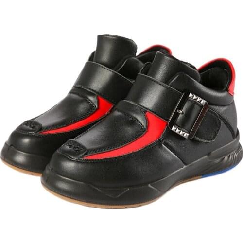 Children Shoes Outdoor Fashion Genuine Leather Non-slipping Sole Boys Matin Boots Male Kids Winter Snow Boots