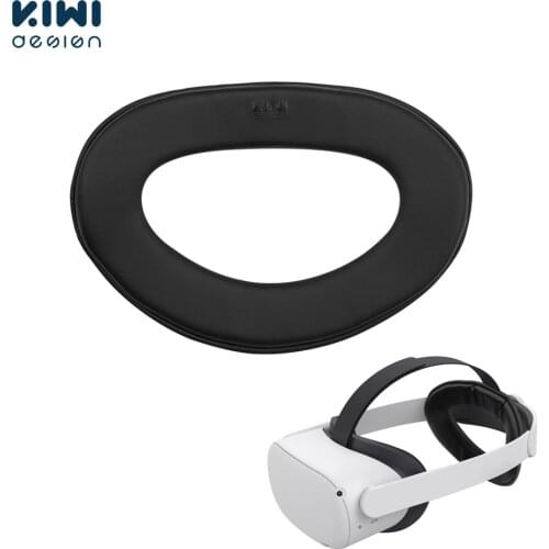 KIWI design For Oculus Quest 2 Elite Strap Foam Pad For VR Headband PU leather Comfort Pad Enhanced Support &Comfort