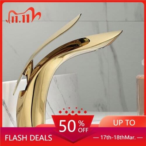 Brass Net Red Rose Gold Creative Personalized Basin Bathroom Washbasin Hot and Cold Retro Faucet