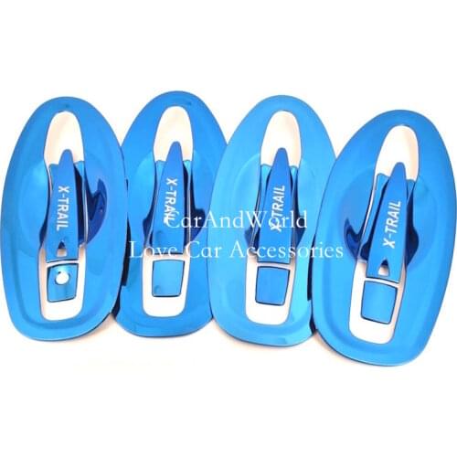 Stainless Steel Door Handle Bowl Cover Molding Trim Sticker For Nissan X-Trail XTrail Rogue T32 2014-2020 Car-Covers Accessories