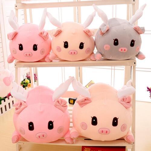 Lovely Pig Plush Pillow Soft Flying Piggy Stuffed Cartoon Animal Toys Baby Sleeping Pillows Cushions Dolls Children Girls Gifts