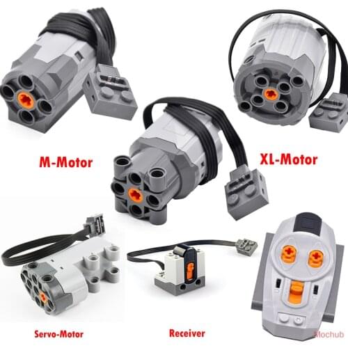 [MOC Hub] Technical Building Blocks Toys Power Function Extension Wire Servo Motor IR Remote Control Receiver
