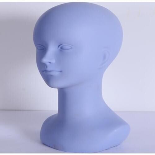 Fashion 52*34cm female Head model dummy bracket fake Hat Scarf head mannequin simulation wear wig props display fake model D223