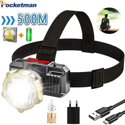 66000LM High Power LED Headlamp USB Rechargeable Headlight Built-in Battery Head Lamp Waterproof Head Torch Head Light Camp