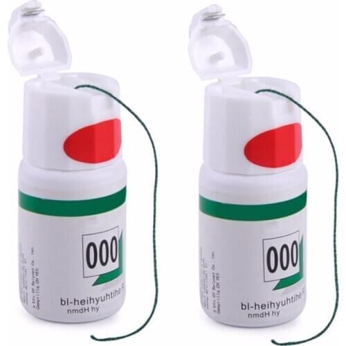 2 Bottle Thread Disposable Gingival Retraction Cord Knitted Cotton Gum Line Dentist Material(1 Bottle 2M)