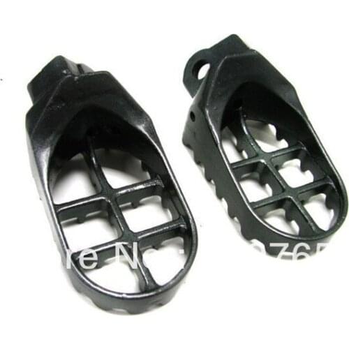 Pair Steel Foot Pegs Footpegs for Honda XR50R XR70R XR80R XR100R 2000-2005 Kawasaki KLR 650 1987-2005