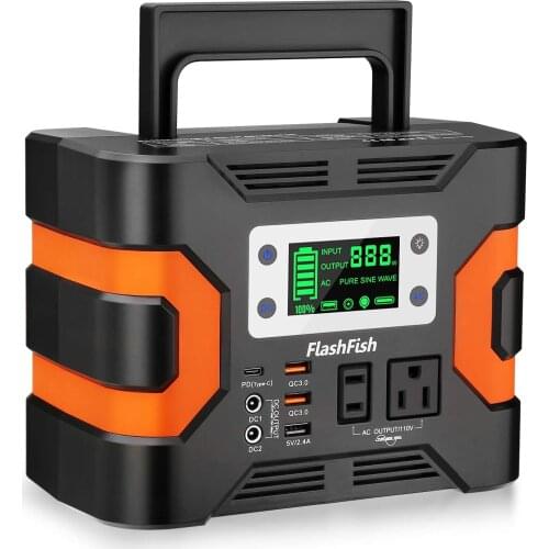 Mobile power station Black portable 40000mah AC 110-240V Power Station 300W Portable