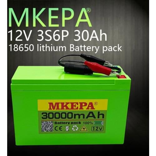 12V 30Ah 3S6P sprayer device18650lithium battery pack used for backup power surveillance camera solar equipment toy car