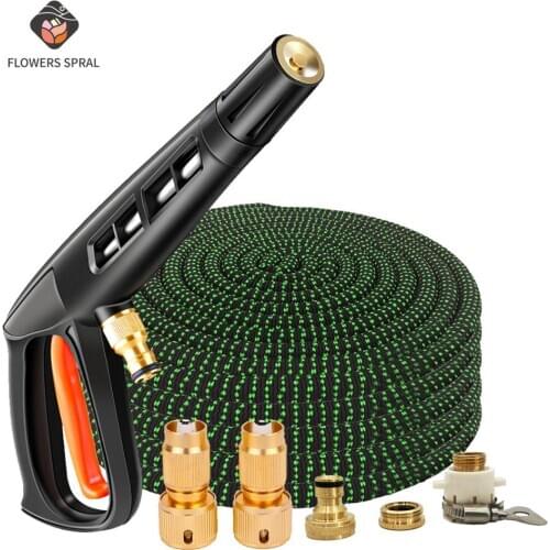 Expandable Magic High Pressure Hose Hose Car Wash Hose Adjustable Spray Flexible Home Garden Watering Hose Cleaning Water Gun