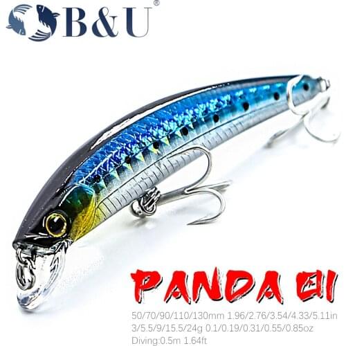 B&U Hot Jerkbaits Fishing lures 50/70/90/110/130mm Long Casting Sinking Minnow lure High Quality Hard Baits Good Action Wobblers