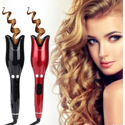 Curling Iron Automatic Hair Curler with Tourmaline Ceramic Heater and LED Digital Mini Portable Curler Air Curling Wand