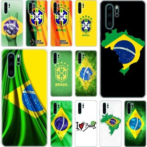 Hot Brazil Brazilian flag Silicone Phone Case for Huawei P50 P40 Pro P30 Lite P20 Pro P8 Lite 2017 P Smart Z 2020 2021 Cover