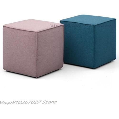 Nordic Fashion Fabric Rubiks Cube Sitting Pier Stool Ins Sofa Stool Shoe Store Creative Rest Low Stool Small Pier
