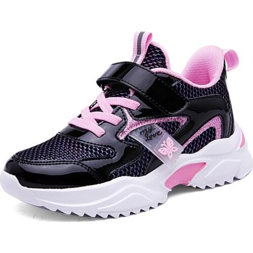 Sport Girls Sneakers Children Casual Shoes For Kids Sneakers Boys Shoes Breathable Mesh Running Footwear Trainers Hook&Loop 2021