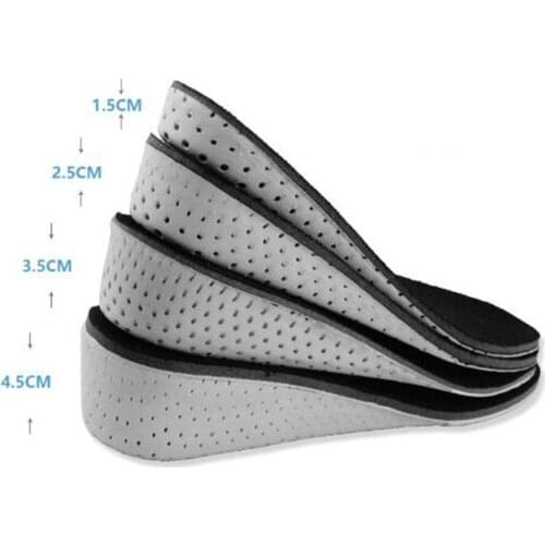 1 Pair Shoe Insoles Breathable Full Half Insole Unisex Sport Support Insert Memory Foam Insoles 1.5-4.5cm Height Increase Pad