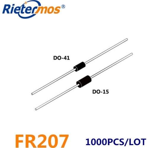 1000PCS FR207 2A 1000V DO-15 HIGH QUALITY