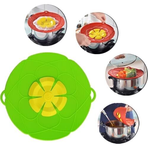 1pcs Silicone Lid Spill Stopper Cover for Pot Pan Kitchen Accesories Reusable Fresh Keeping Bowl Cover Cookware Kitchen Gadgets