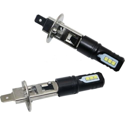 2pcs LED Bulbs H1 6000K Ultra-high Brightness 8000LM CSP LED White Headlight Bulb Kit High Low Beam DRL