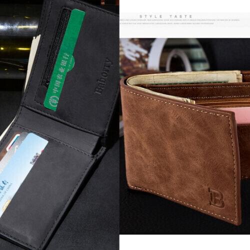 2019 Mens Top Quality Wallet Bifold Simple Casual Style Short Small Clutch Male Purse