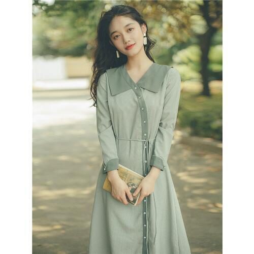 2019 new fashion womens clothing Autumn and winter long sleeves dress women velvet dress