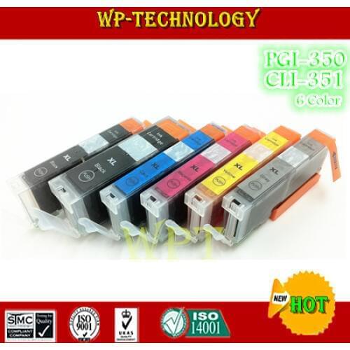 6 color compatible ink cartridges suit for PGI350 CLI351 suit for Canon MG5430 5530 6330 6530 7130 iP7230 MX923 IX6830 IP8730