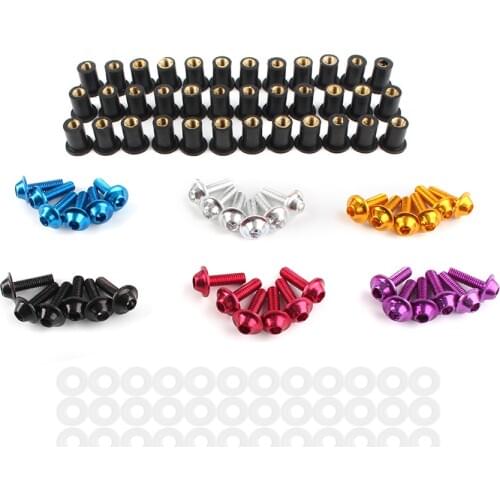 6pcs Motorcycel Windshield Windscreen Spike Bolts Nuts For Honda CBR600RR CBR900RR CBR1000RR VFR750 VFR800 CBR600 F2 F3 F4 F4i