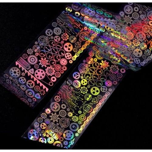 80% Hot Sale Halloween Xmas Starry Sky Flame Nail Art Stickers Decals Manicure Decoration