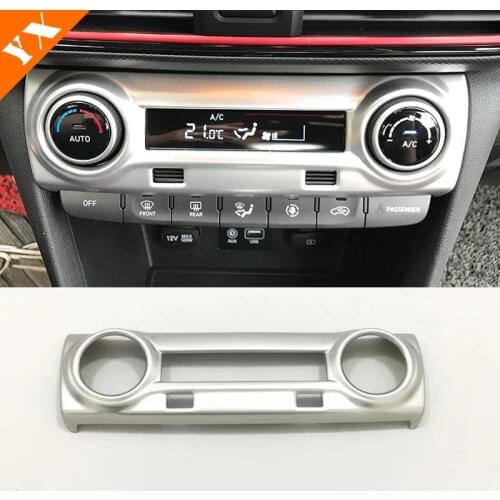 ABS Matte/Carbon for Hyundai Kona Encino 2017-2020 Car Air Conditioner AC Vent Button Switch Panel Cover Trim Accessories 1pcs