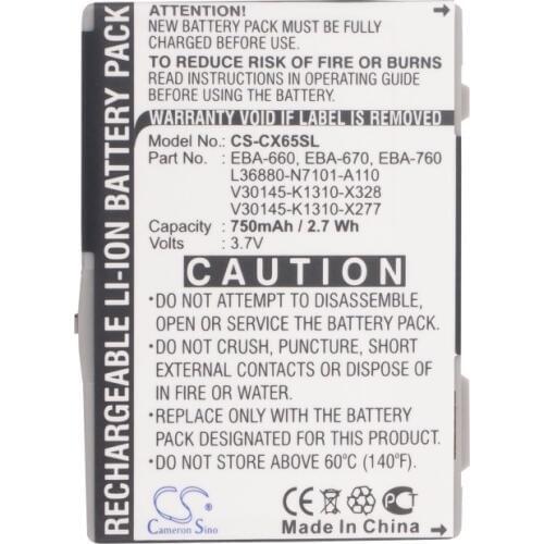 Cameron Sino 750mAh Battery for Siemens CXI70,CXT65,CXT70,CXV65,CXV70,M65,M75,M8,S65,S65V,S66,S75,SK65,SP65,For BenQ-Siemens M81