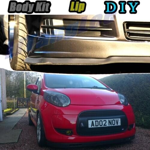 Car Bumper Lip Front Spoiler Skirt Deflector For Citroen C1 2005~2020 Tune Car Modified Body Kit VIP Hella Flush Lips