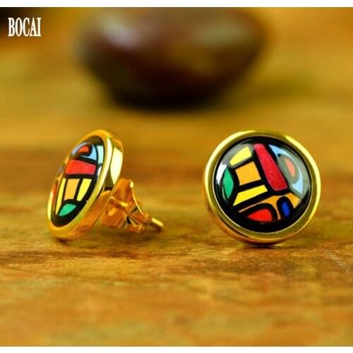 Серебряные серьги BOCAI China At AliExpress