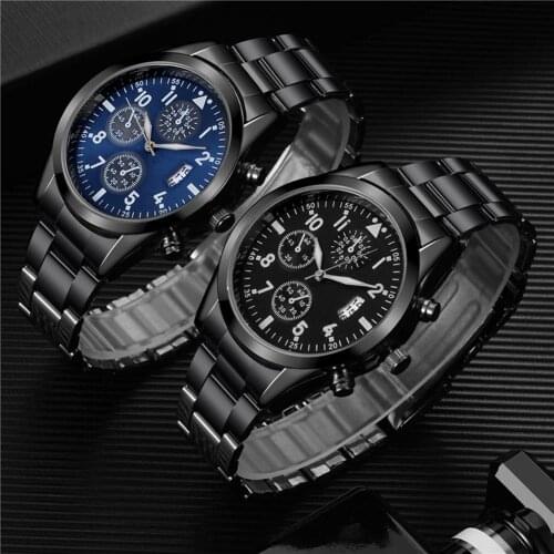 2021 Mens Watches Top Luxury Round Sub Dial Calendar Display Luminous Analog Quartz Wrist Watch Male Sports Clock Relogio