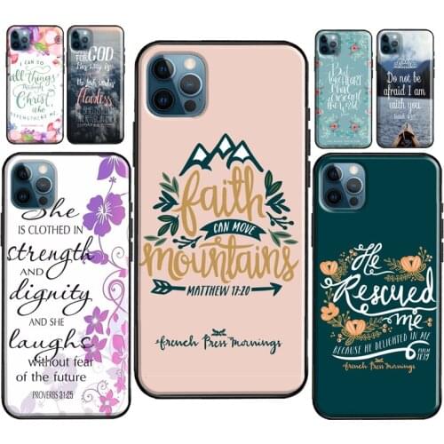 Verse of The Christian Bible Jesus For iPhone 11 Pro Max XS X XR SE 2020 6S 7 8 Plus Case For iPhone 12 mini 12 Pro Max