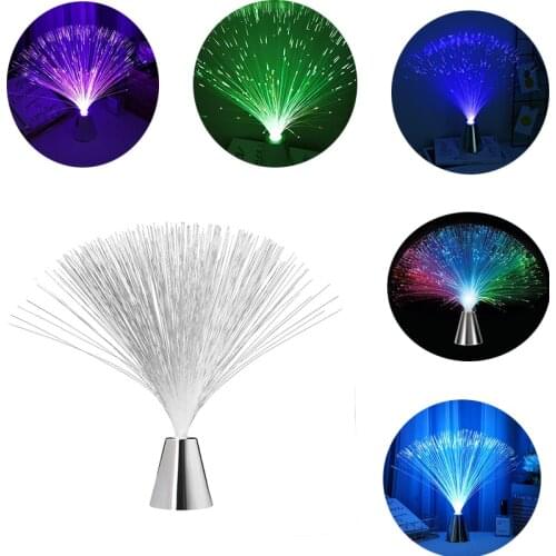 Optic Fiber Flower Light Star Sky Shaped Colorful LED Festival Atmosphere Night Lamp Party Valentine Wedding Home Decoration