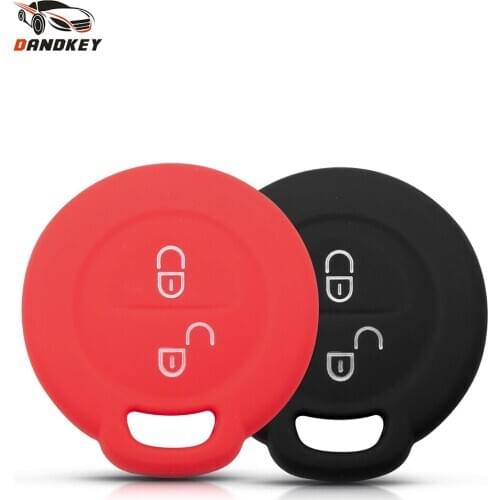 Dandkey Replacement Silicone Key Fob Case For Mitsubishi Colt Warior Carisma Spacestar 2 Buttons Rubber Remote Key Car Cover