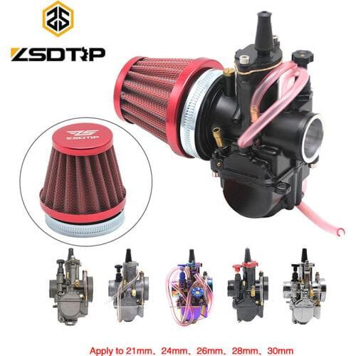 ZSDTRP 50mm Air Filter Interface Cup Aluminium Universal for 21 24 26 28 30mm PWK KEIHIN KOSO OKO MIKUNI Motorcycle Carburetor