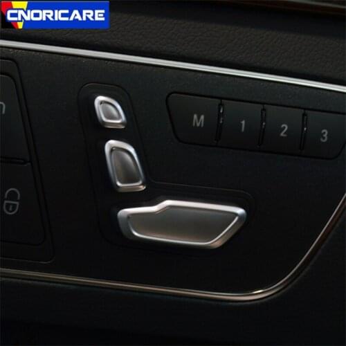 Car Seat Adjustment Switch Buttons Cover Sticker Trim For Mercedes Benz CLA GLA CLS GLK B C E Class Interior Accessories