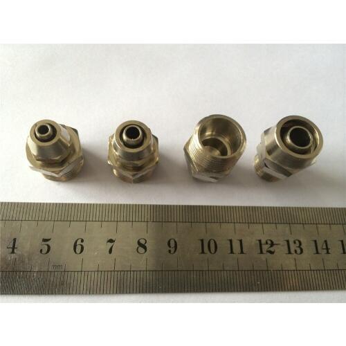 Lot5 Nickel Plated Brass Pipe 10mm-1/8"/1/4"/3/8"/1/2" BSPT Threaded Straight Connectors