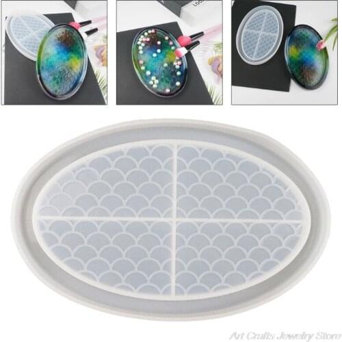 Fish Scale Tray Epoxy Resin Mold Plate Dish Silicone Mould DIY Crafts Casting Tool M10 21 Dropshipping